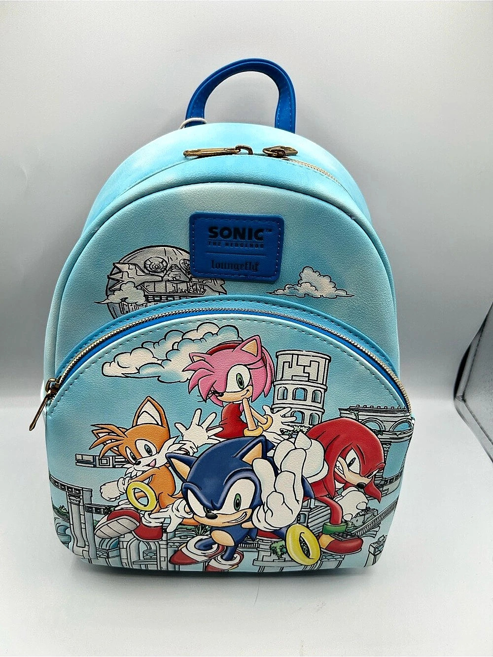 Loungefly Sonic the Hedgehog Sky Sanctuary Mini Backpack Blue & White